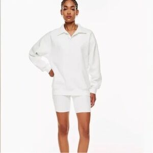 Aritzia TNA Cozy Fleece Boyfriend
Polo Sweatshirt